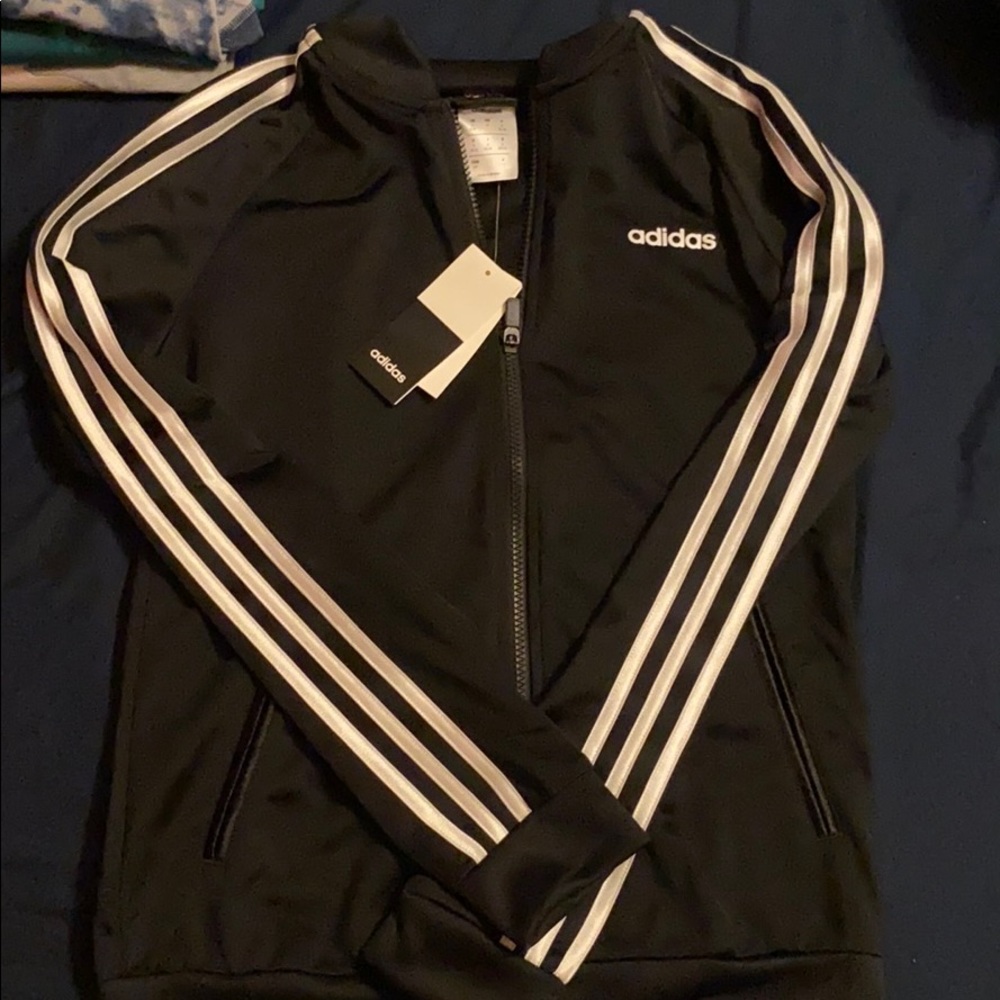black adidas track jacket